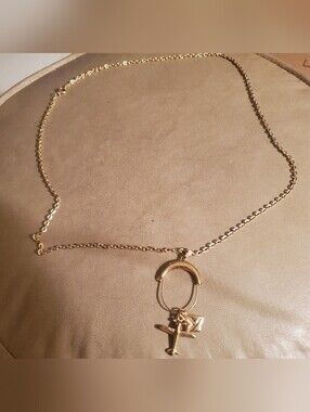 Gold Airplane & Ship Pendant Necklace - Women Jewelry
